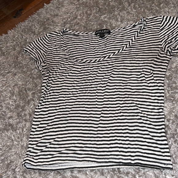 Tops - Striped Cropped Tee